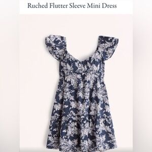 Abercrombie and fitch ruffled flutter sleeve mini dress